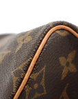 Pre-Loved Mini Speedy Handbag Monogram Coated Canvas Mini with Gold Hardware, Brown