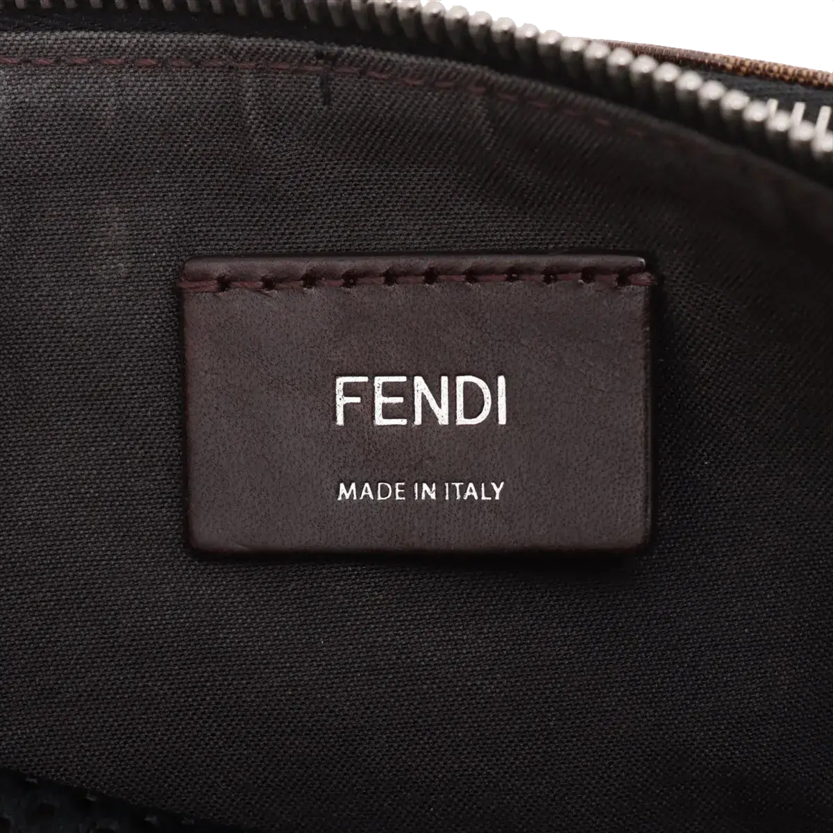 Pre-Loved FF Logo Belt Bag Belt Bag Coated Canvas with Silver Hardware, Brown