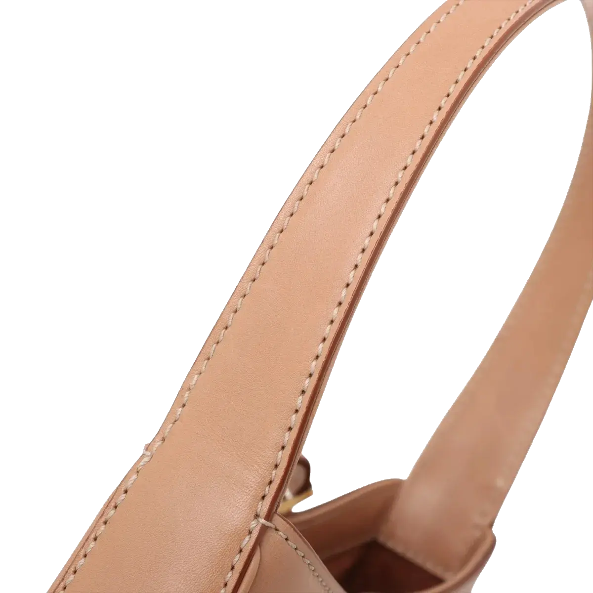 Pre-Loved Le 5 à 7 Hobo Shoulder Bag Leather Mini with Gold Hardware, Rosy Sand / Nude Pink