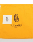 Pre-Loved Jouvence Toiletry Pouch Clutch Goyardine Chevron Coated Canvas MM with Silver Hardware, Navy Blue