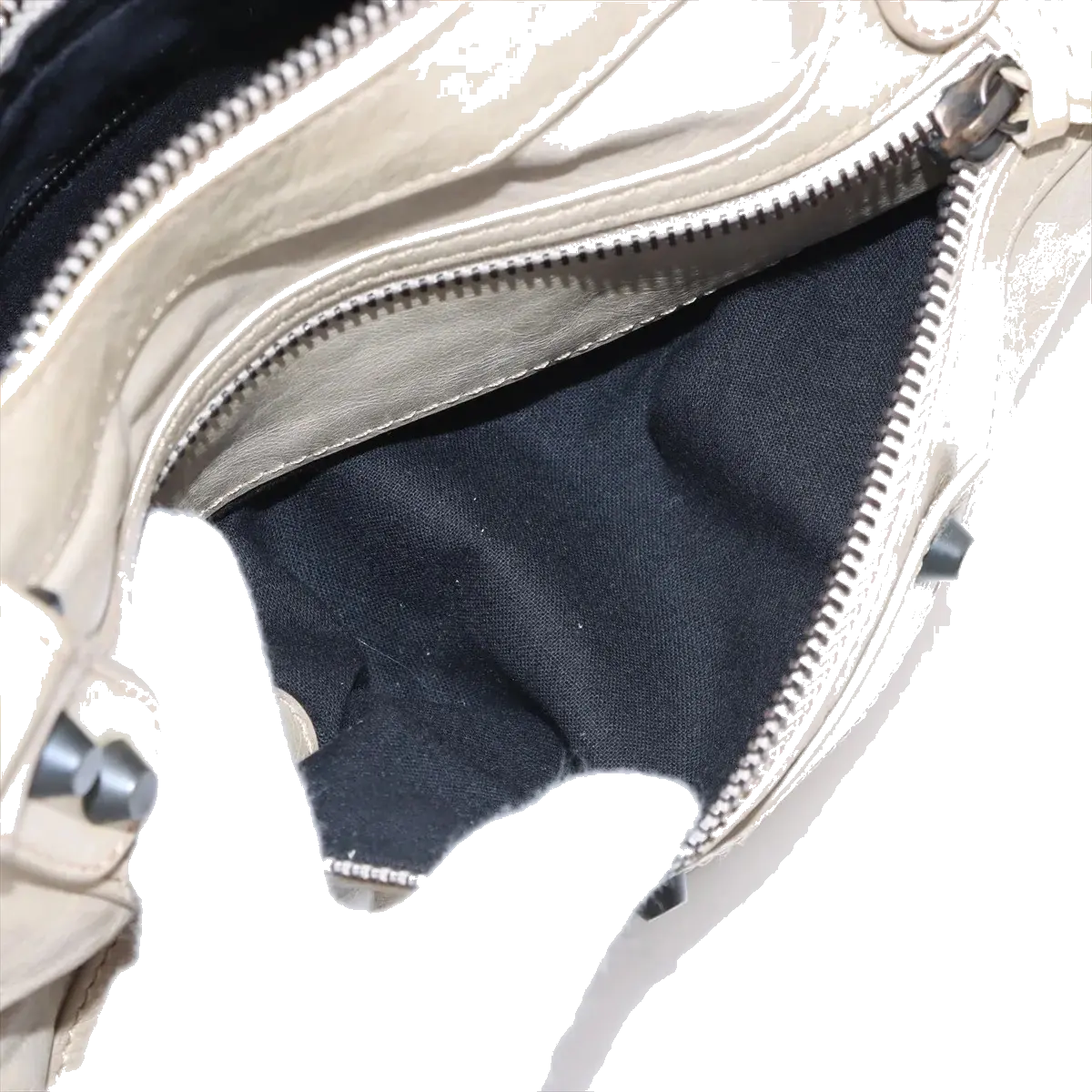 Pre-Loved First Handbag Leather Small with Aged Black Hardware, Beige
