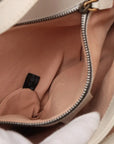 Pre-Loved Queen Margaret Shoulder Bag Monogram Canvas Coated with Aged Gold Hardware Medium, Beige Ebony with Ivory Trim