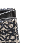Pre-Loved Cushion Anagram Tote Tote Anagram Canvas Coated with Silver Hardware, Grey and Navy
