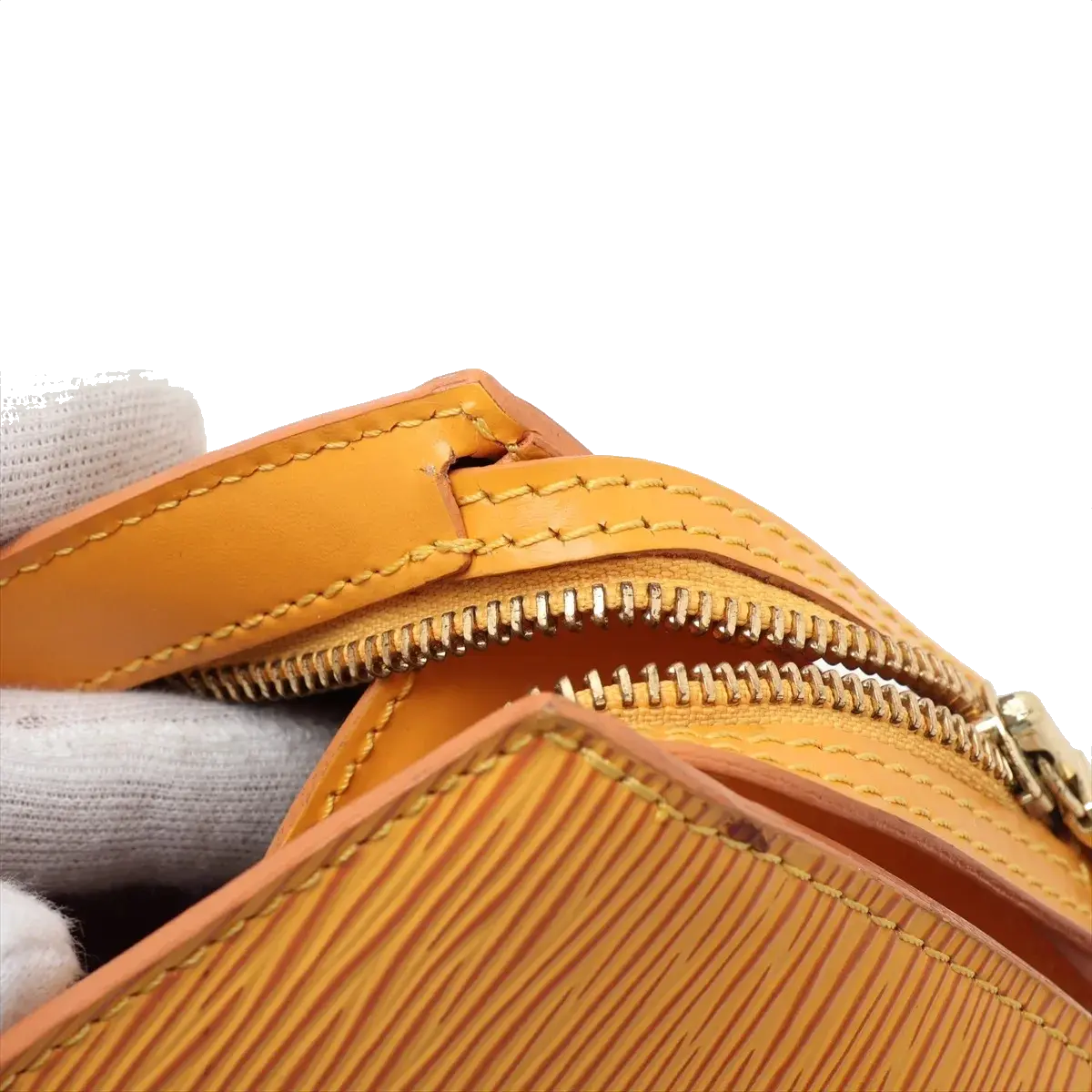 Pre-Loved Saint Jacques Shoulder Bag Leather GM with Gold Hardware, Yellow