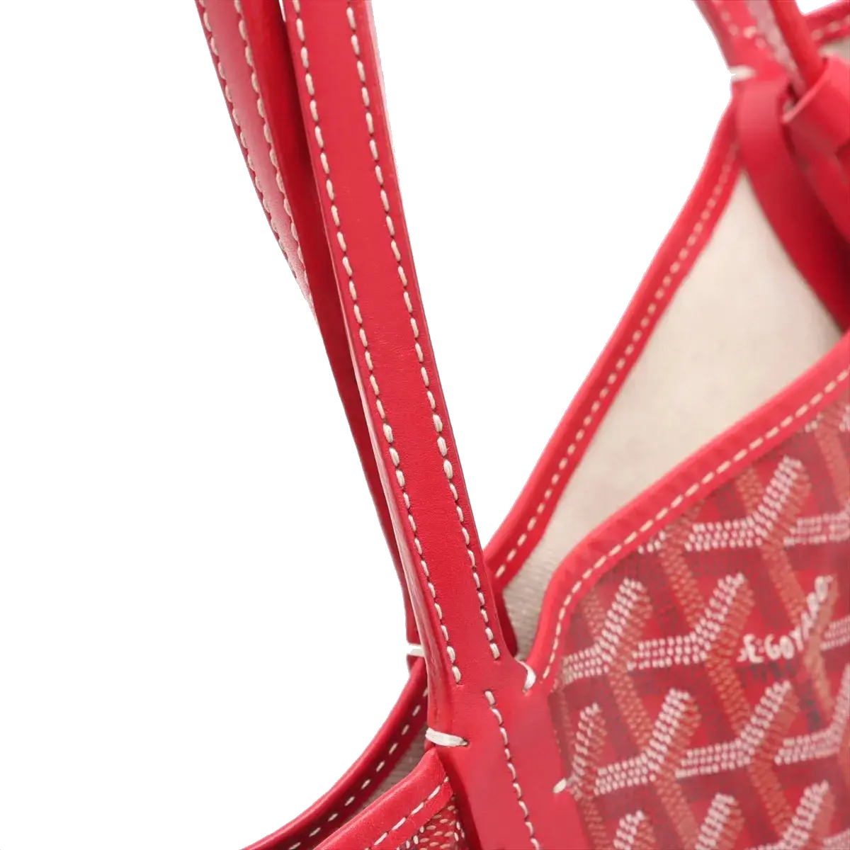 Pre-Loved Saint Louis Tote Goyardine Coated Canvas PM with Silver Hardware, Red