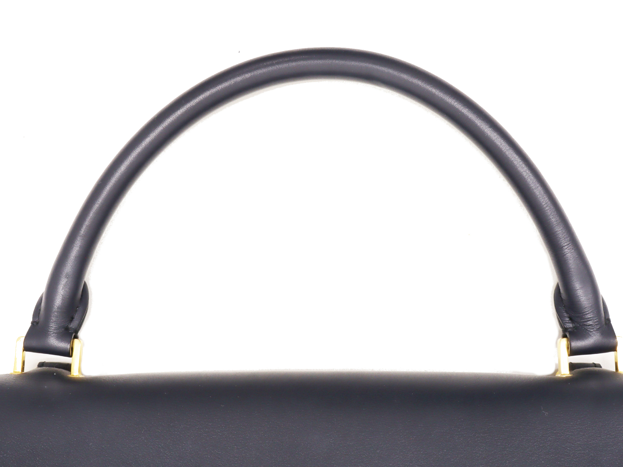 Pre-Loved Trapeze Handbag Leather Medium with Gold Hardware, Gray