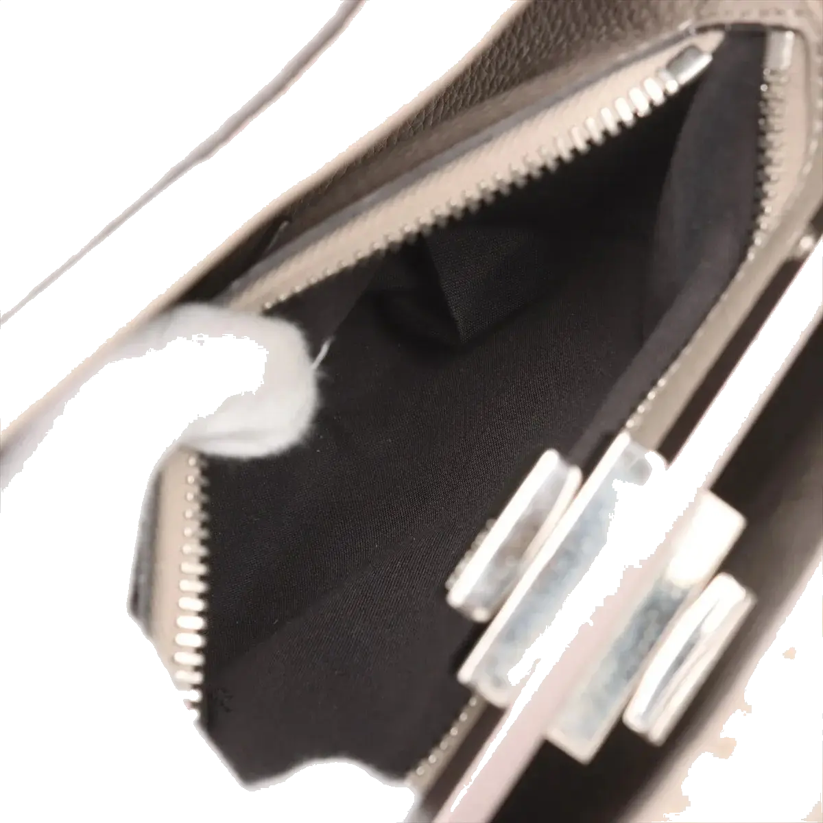 Pre-Loved Peekaboo Selleria Handbag Leather with Silver Hardware, Taupe