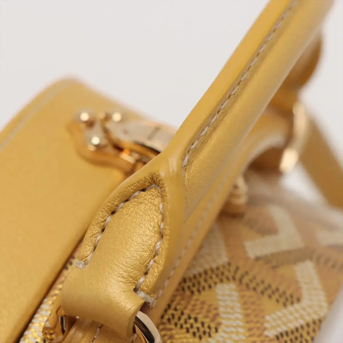 Pre-Loved Petite Boite Chapeau Handbag Goyardine Coated Canvas Mini with Gold Hardware, Yellow