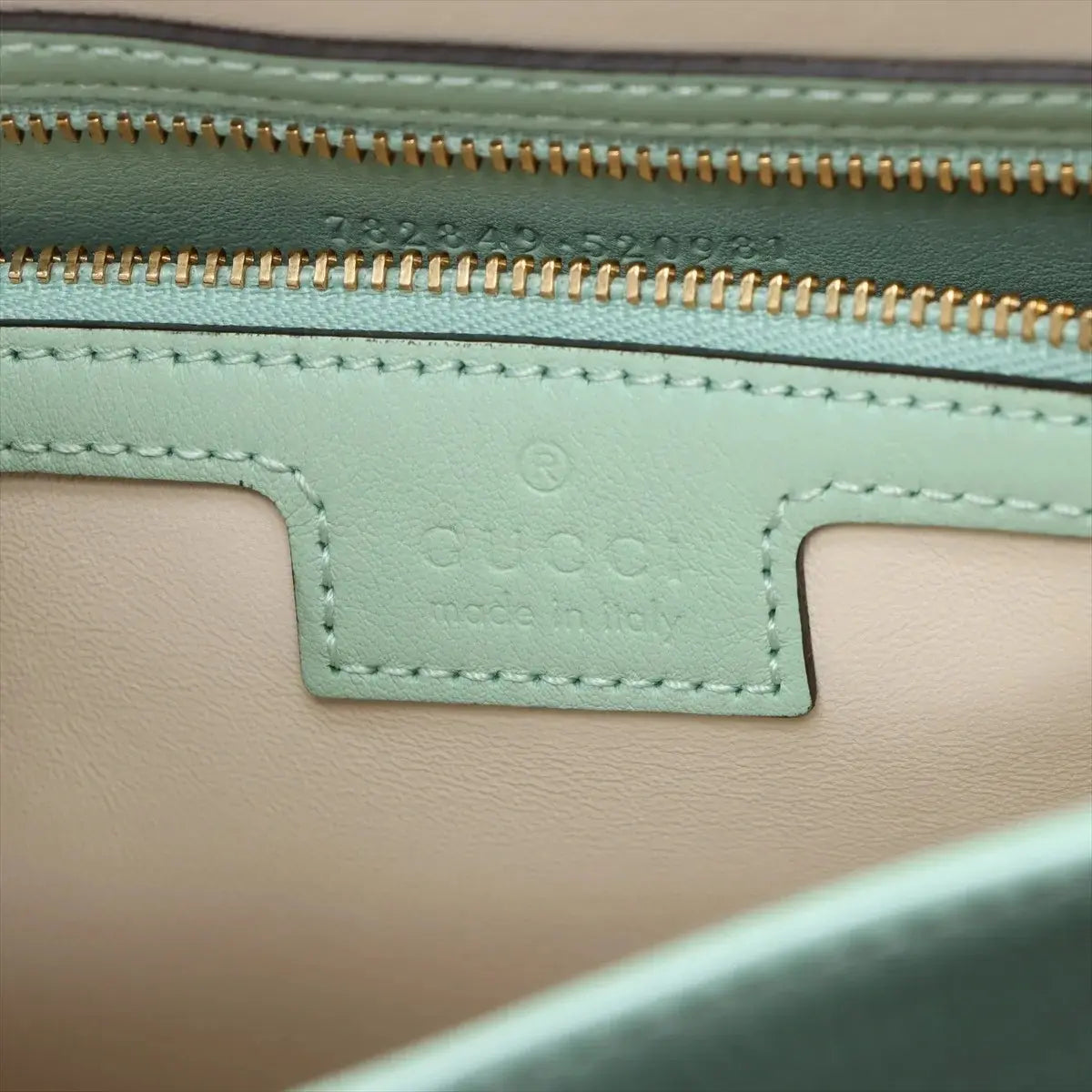 Pre-Loved Jackie Shoulder Bag Leather Small with Gold Hardware, Mint Green