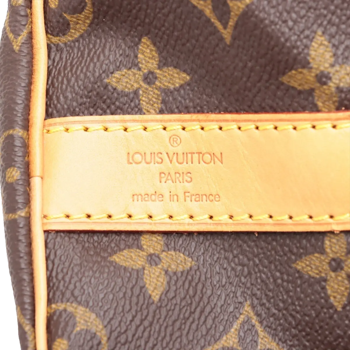 Pre-Loved Keepall Bandoulière Travel Bag Monogram Coated Canvas 55 with Gold Hardware, Brown