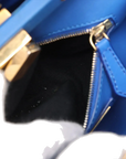 Pre-Loved Peekaboo Handbag Leather Mini with Gold Hardware, Blue