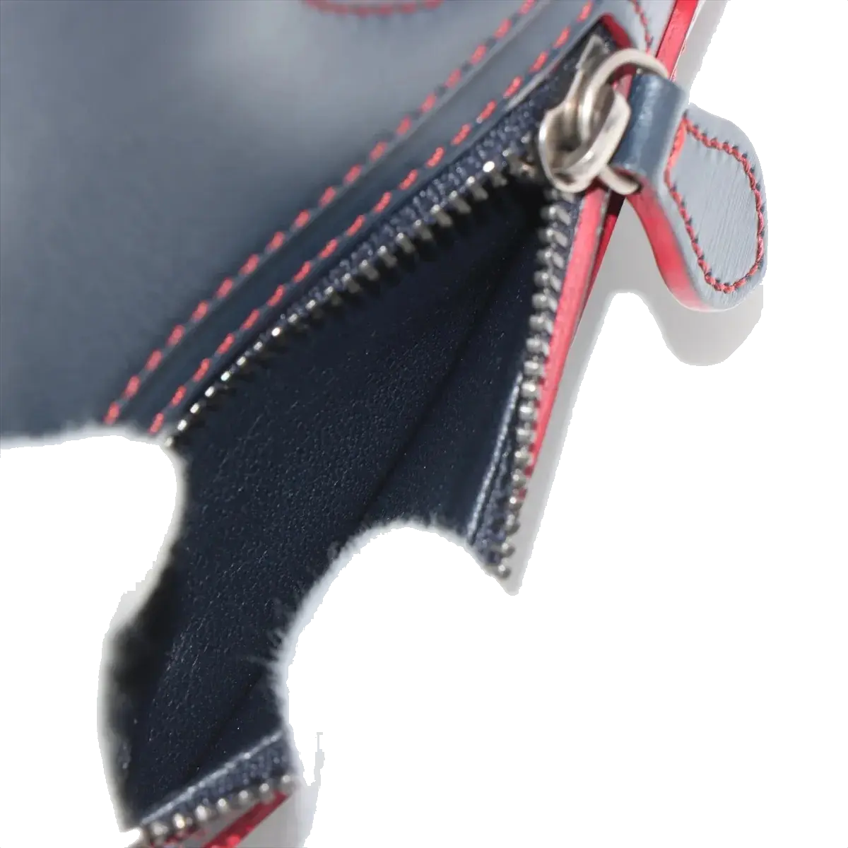 Pre-Loved Luggage Nano Handbag Leather Nano with Silver Hardware, Navy