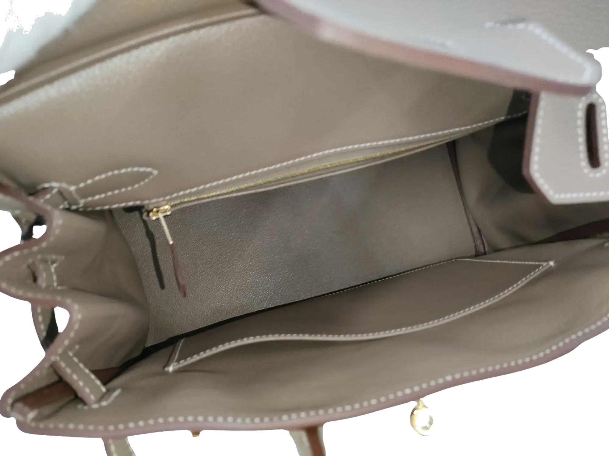 Pre-Loved Birkin Handbag Leather 30 with Gold Hardware, Etoupe