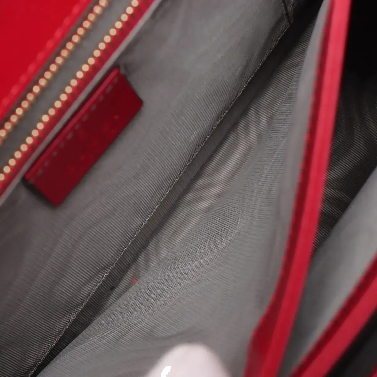 Pre-Loved Zumi Shoulder Bag Leather Small with Gold Hardware, Red