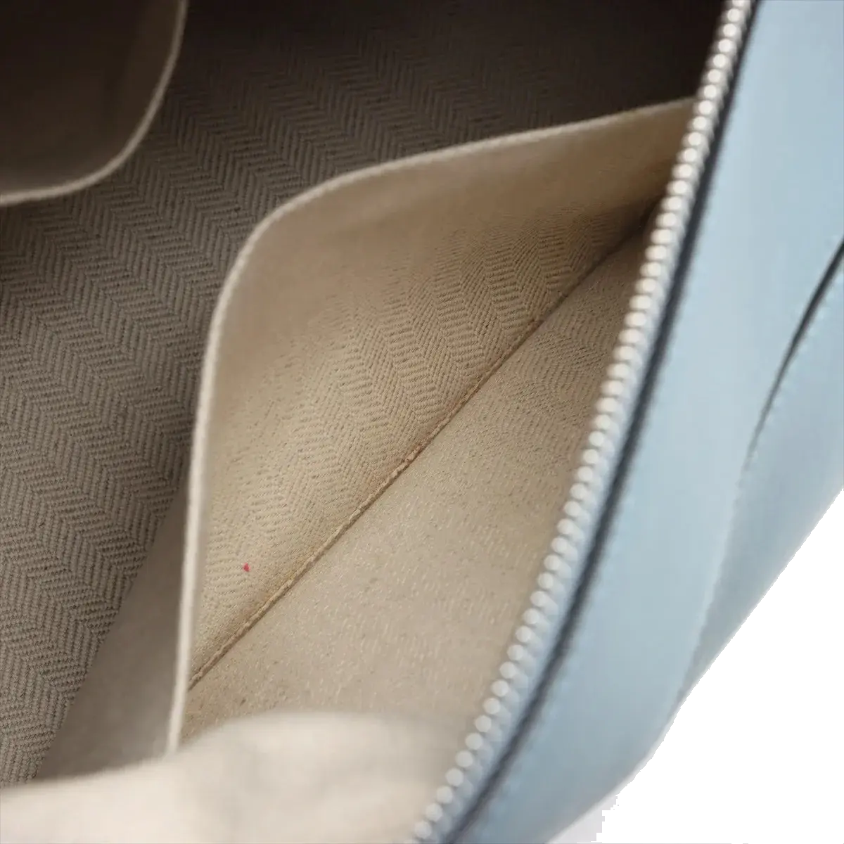 Pre-Loved Puzzle Handbag Leather Medium with Silver Hardware, Light Blue