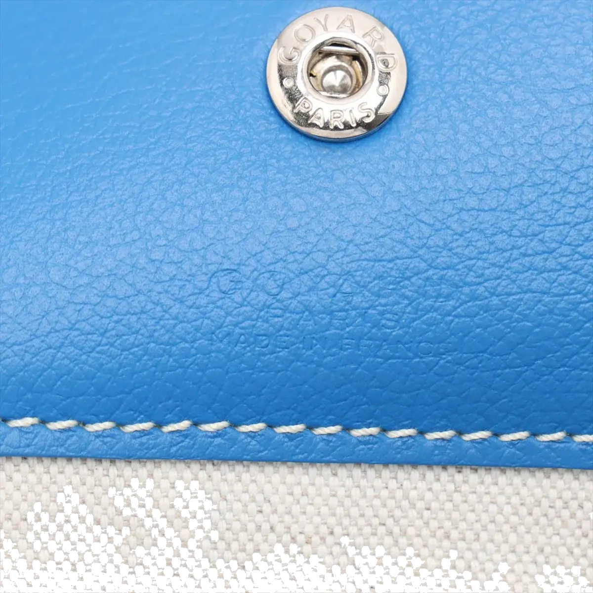 Pre-Loved Saint Louis Tote Goyardine Coated Canvas PM with Silver Hardware, Blue