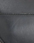 Pre-Loved Saddle Shoulder Bag Leather Mini with Gold Hardware, Black
