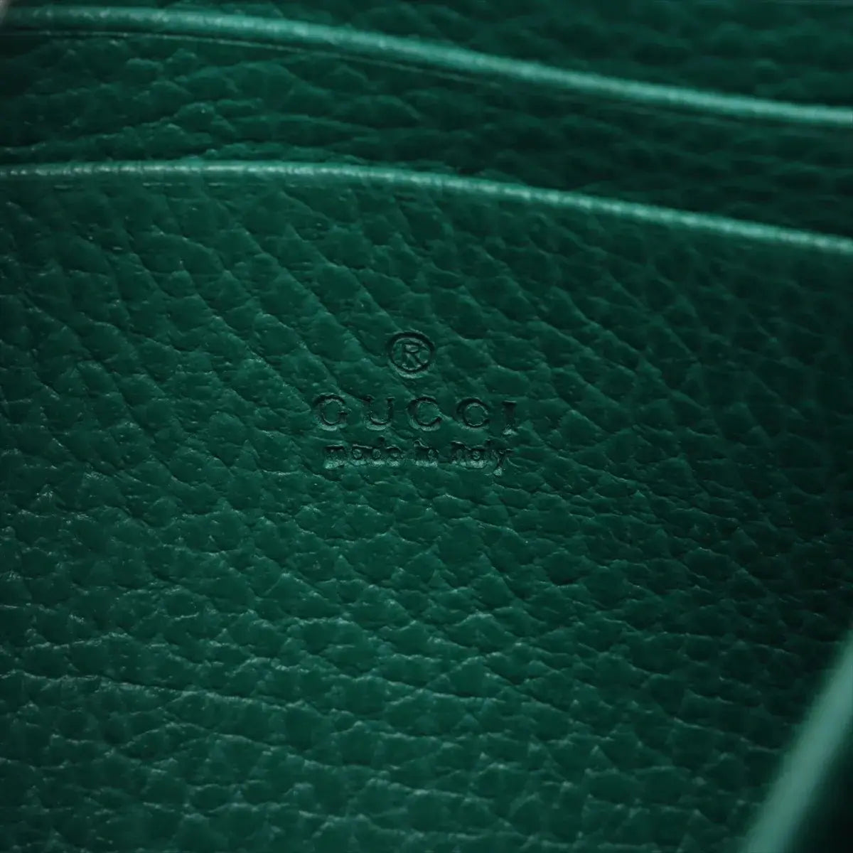 Pre-Loved Dionysus Wallet on Chain Crossbody Bag Leather Mini with Aged Gold and Silver Hardware, Green