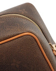 Pre-Loved Dopp Kit Pochette Monogram Coated Canvas with Gold Hardware, Brown