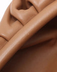 Pre-Loved The Pouch Clutch Leather with Gold Hardware, Camel