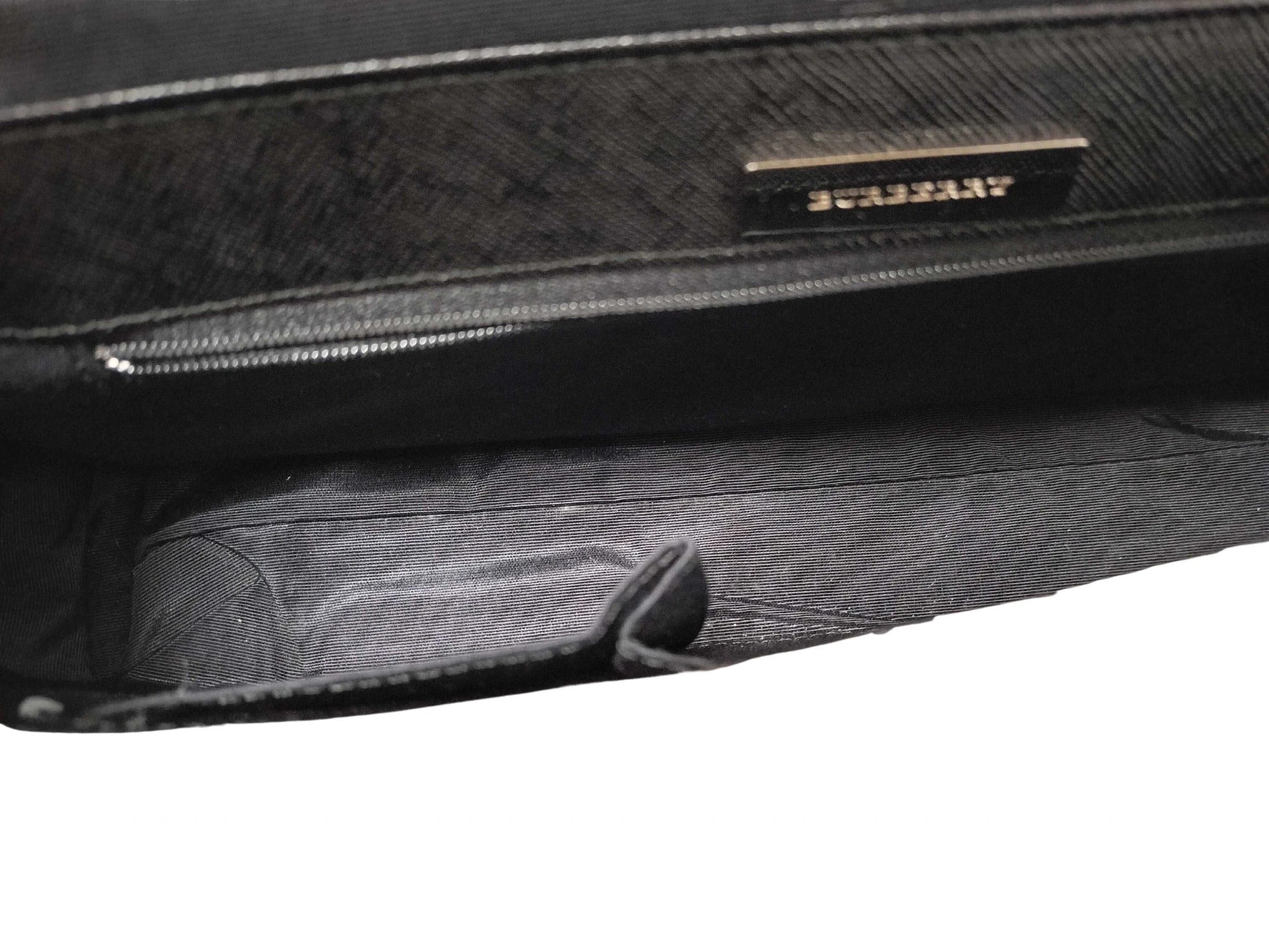Pre-Loved Shoulder Bag Nova Check Coated Canvas with Silver Hardware, Beige and Black