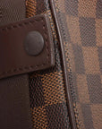 Pre-Loved Olav Crossbody Bag Damier Coated Canvas PM with Gold Hardware, Brown