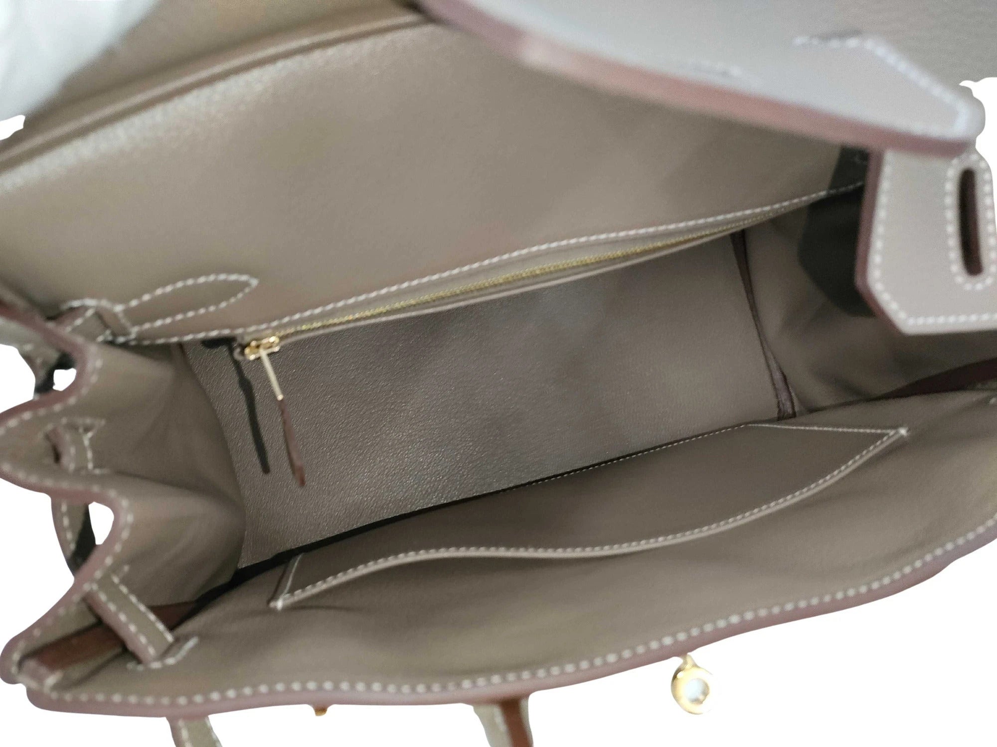 Pre-Loved Birkin Handbag Leather 30 with Gold Hardware, Etoupe