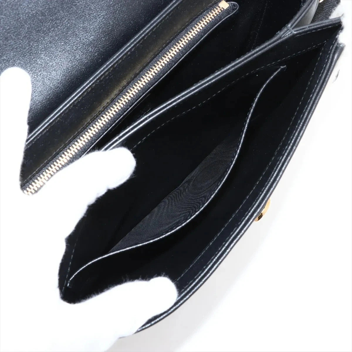 Pre-Loved Horsebit 1955 Shoulder Bag Leather Small with Gold Hardware, Black