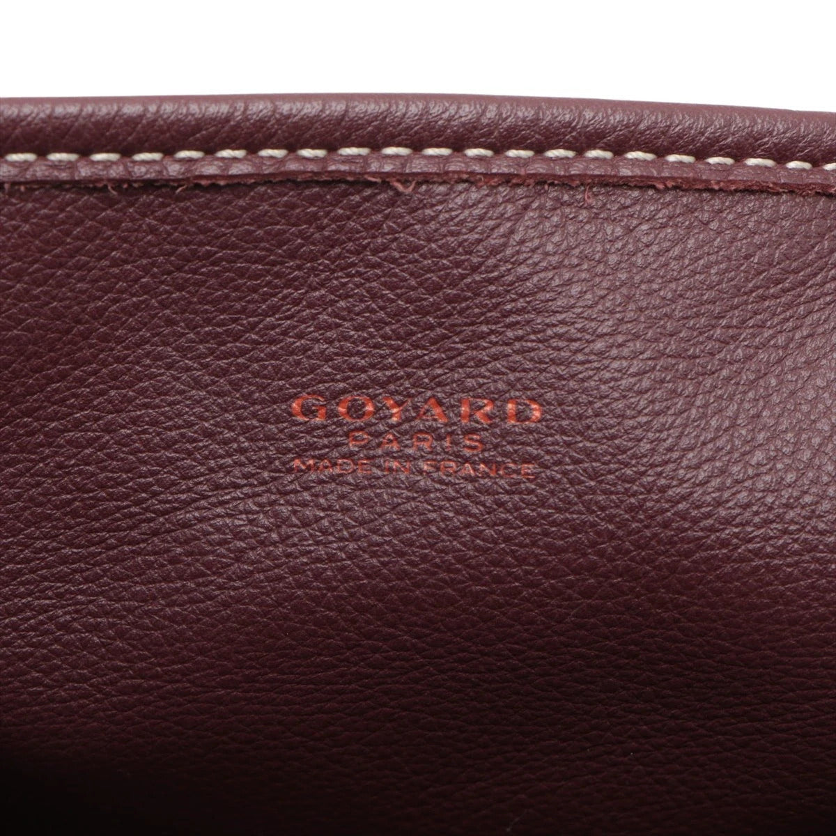 Pre-Loved Anjou Tote Goyardine Chevron Coated Canvas PM with Silver Hardware, Burgundy