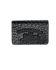 Pre-Loved Shoulder Bag Black Leather with Silver Hardware, Black