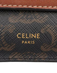 Pre-Loved Triomphe Wallet on Strap Crossbody Bag Triomphe Coated Canvas with Gold Hardware, Brown
