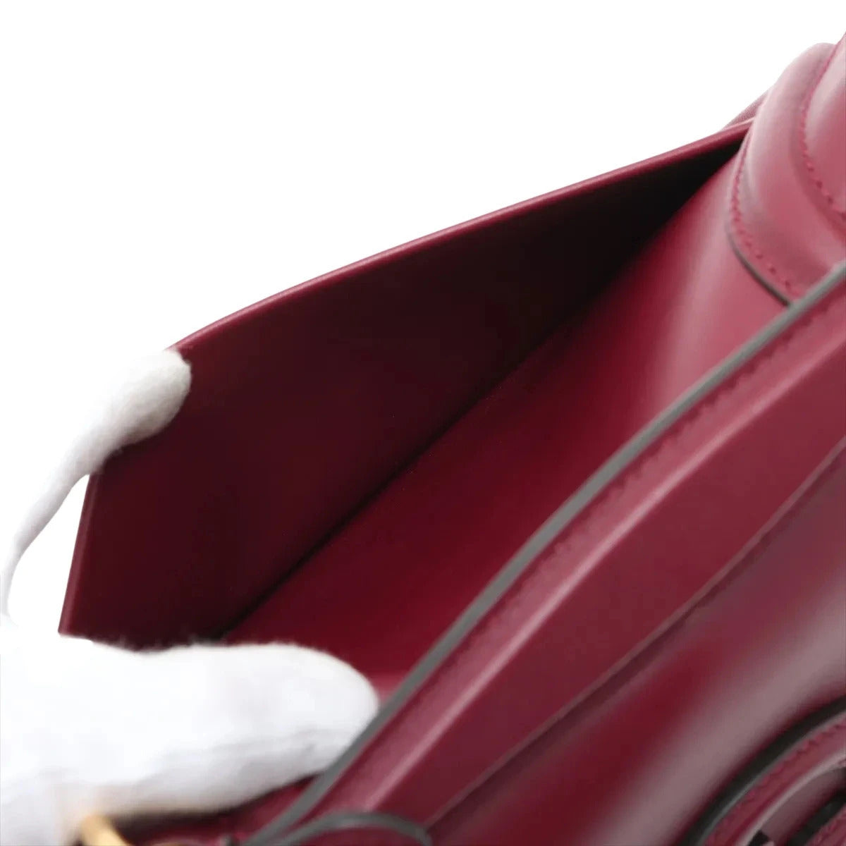 Pre-Loved Blondie Shoulder Bag Leather Mini with Gold Hardware, Burgundy
