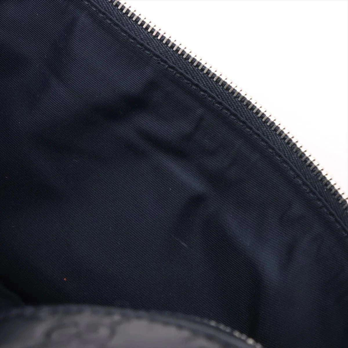 Pre-Loved Belt Bag Guccissima Leather with Silver Hardware, Navy