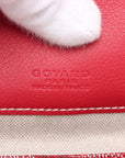 Pre-Loved Saint Louis Tote Goyardine Chevron Coated Canvas GM with Silver Hardware, Red