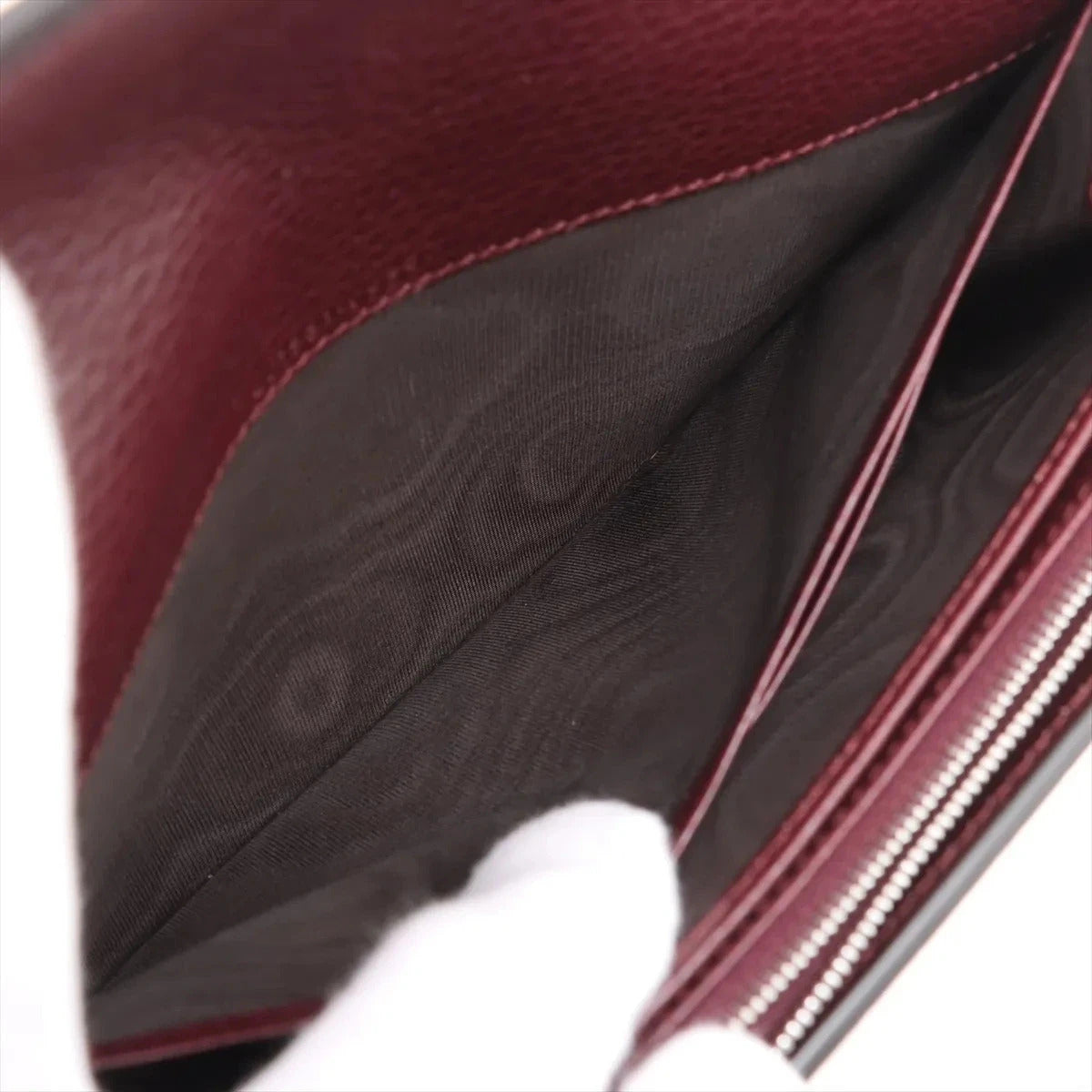 Pre-Loved Dionysus Chain Wallet Crossbody Bag Leather Mini with Aged Silver Hardware, Burgundy