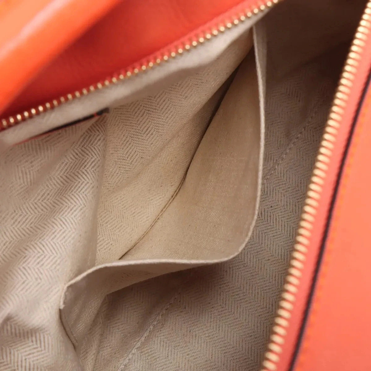 Pre-Loved Puzzle Handbag Colorblock Leather Medium with Gold Hardware, Orange