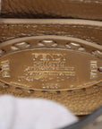 Pre-Loved Peekaboo Handbag Leather Mini with Silver Hardware, Gold
