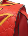Pre-Loved Sylvie Handbag Monogram Leather Medium with Gold Hardware, Red
