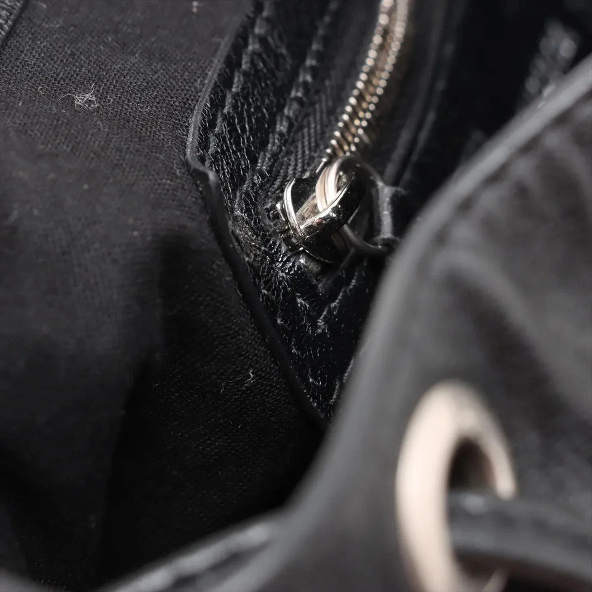 Pre-Loved Le Cagole Bucket Bucket Bag Leather XS with Aged Silver Hardware, Black