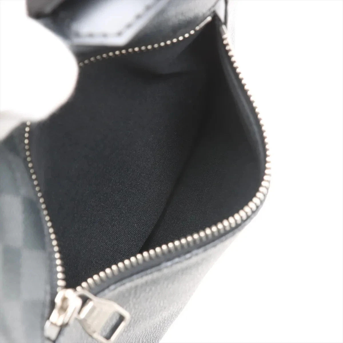 Pre-Loved Mick Crossbody Bag Damier Coated Canvas PM with Silver Hardware, Black / Graphite