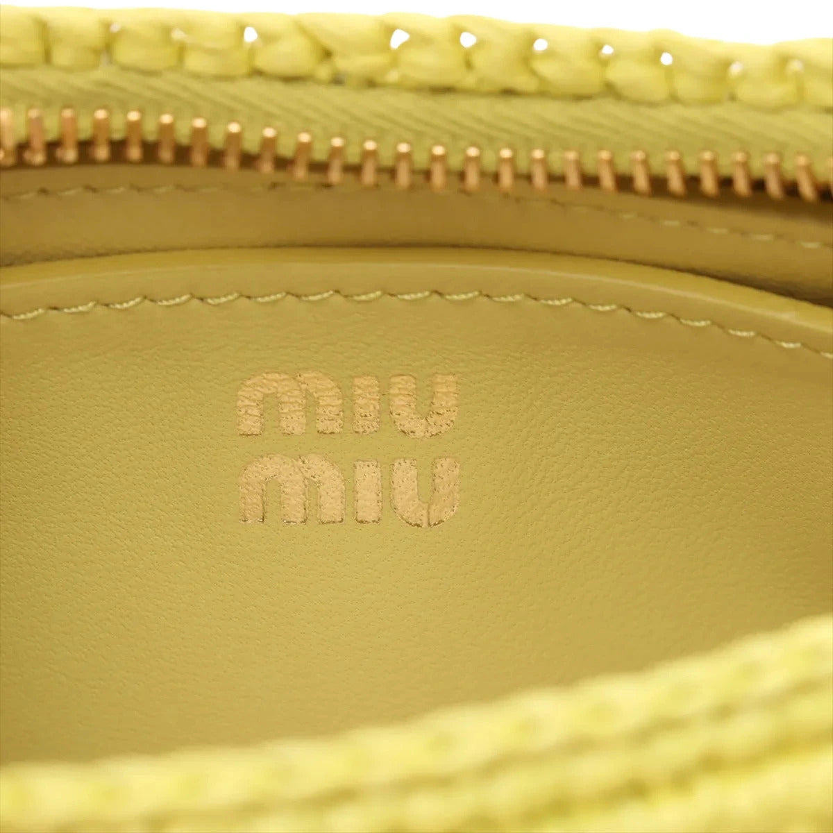 Pre-Loved Wander Hobo Shoulder Bag Raffia Mini with Gold Hardware, Yellow