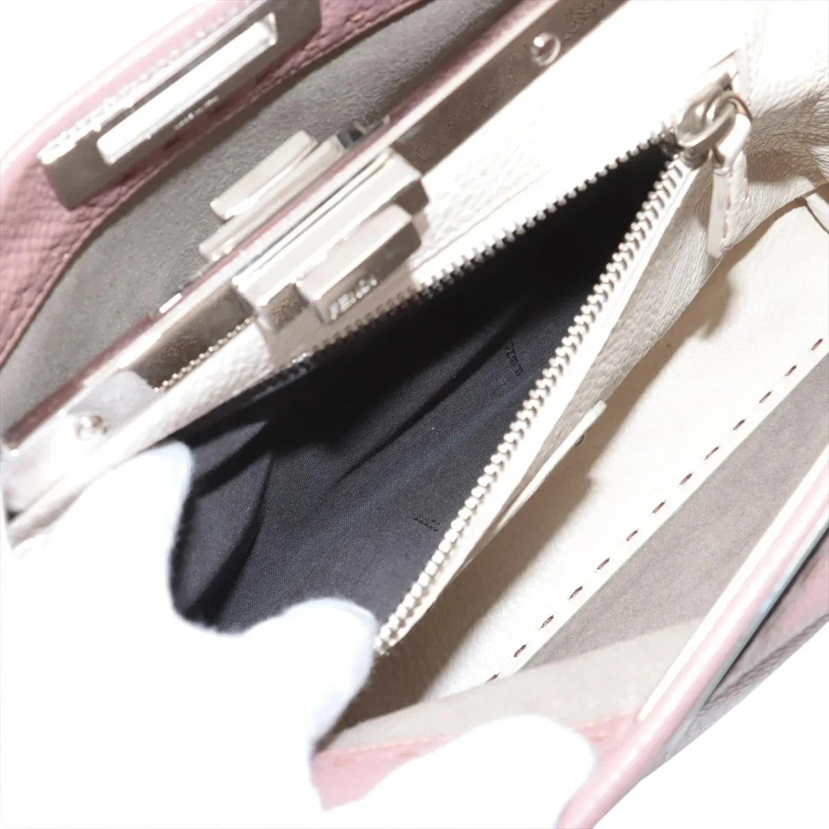 Pre-Loved Peekaboo Handbag Leather with Silver Hardware, Pink