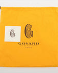 Pre-Loved Jouvence Toiletry Pouch Clutch Goyardine Chevron Coated Canvas MM with Silver Hardware, Navy Blue