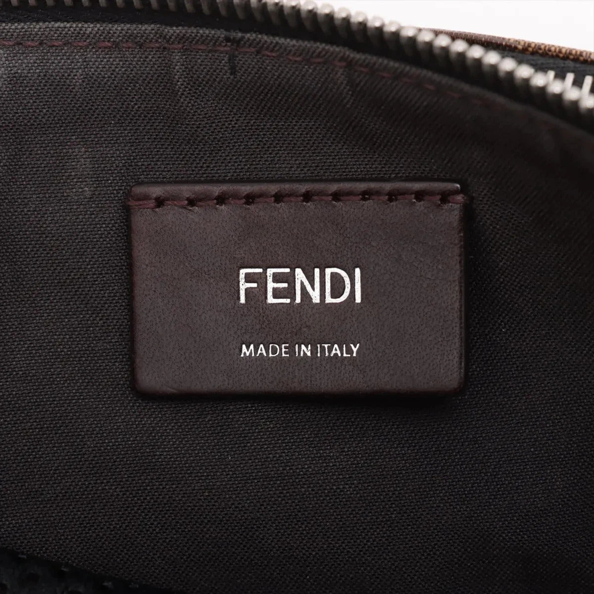 Pre-Loved FF Logo Belt Bag Belt Bag Coated Canvas with Silver Hardware, Brown
