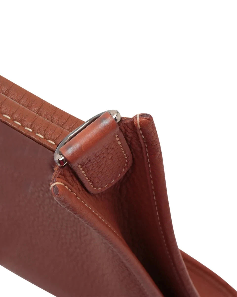 Pre-Loved Evelyne Crossbody Bag Leather PM with Palladium Hardware, Cuivre