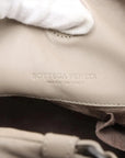 Pre-Loved Campana Shoulder Bag Intrecciato Leather with Gunmetal Hardware, Beige