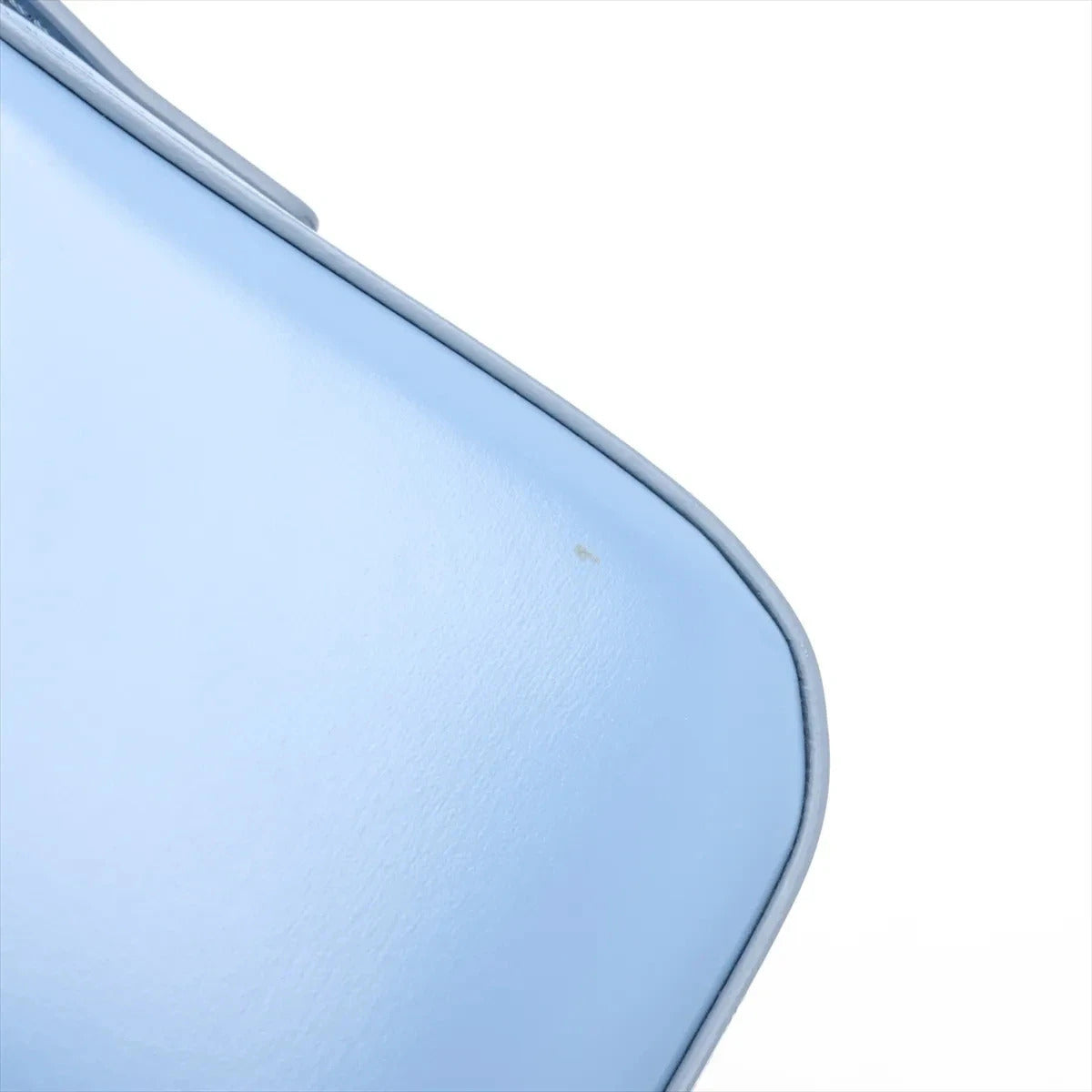 Pre-Loved Triomphe Shoulder Bag Leather Small with Gold Hardware, Light Blue