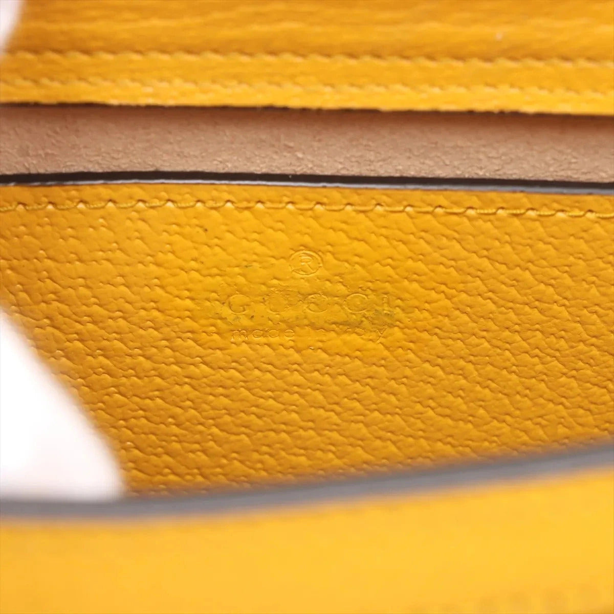 Pre-Loved Diana Bamboo Tote Leather Mini with Gold Hardware, Yellow