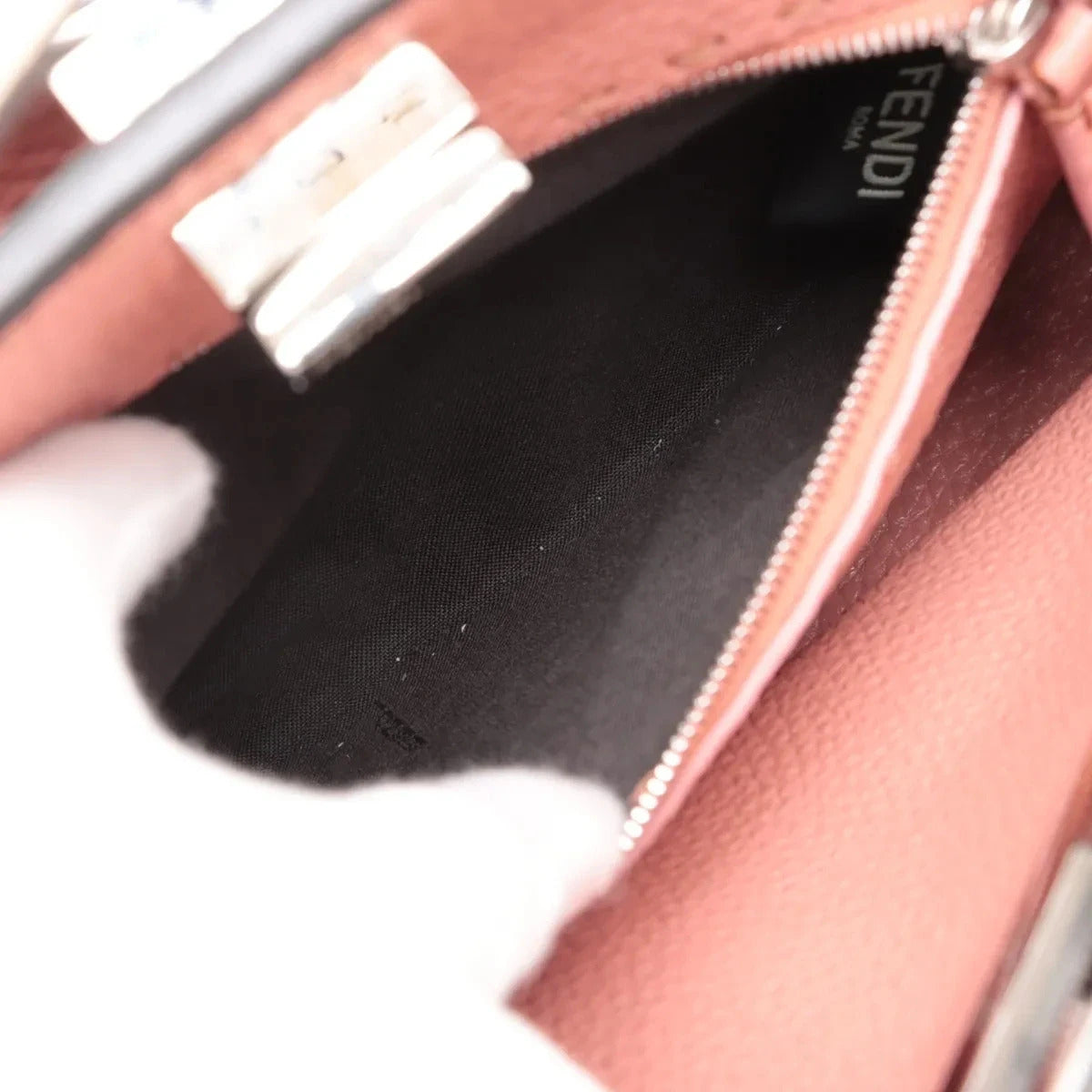 Pre-Loved Peekaboo Iconic Selleria Handbag Leather Small with Silver Hardware, Ivory