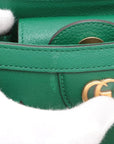 Pre-Loved Diana Bamboo Tote Leather Mini with Gold Hardware, Green